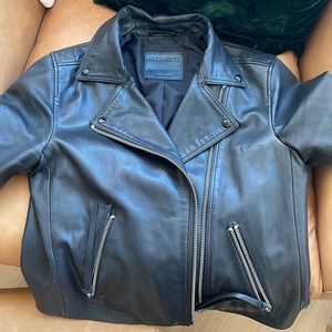 All Saints black leather jacket
